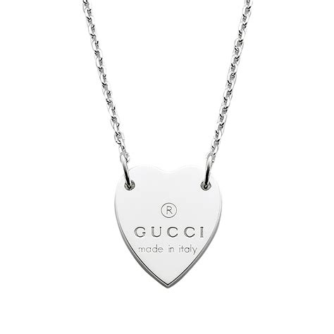 gucci heart necklace gold|Gucci necklace with heart pendant.